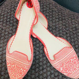 Restricted Embroidered Flats for Women